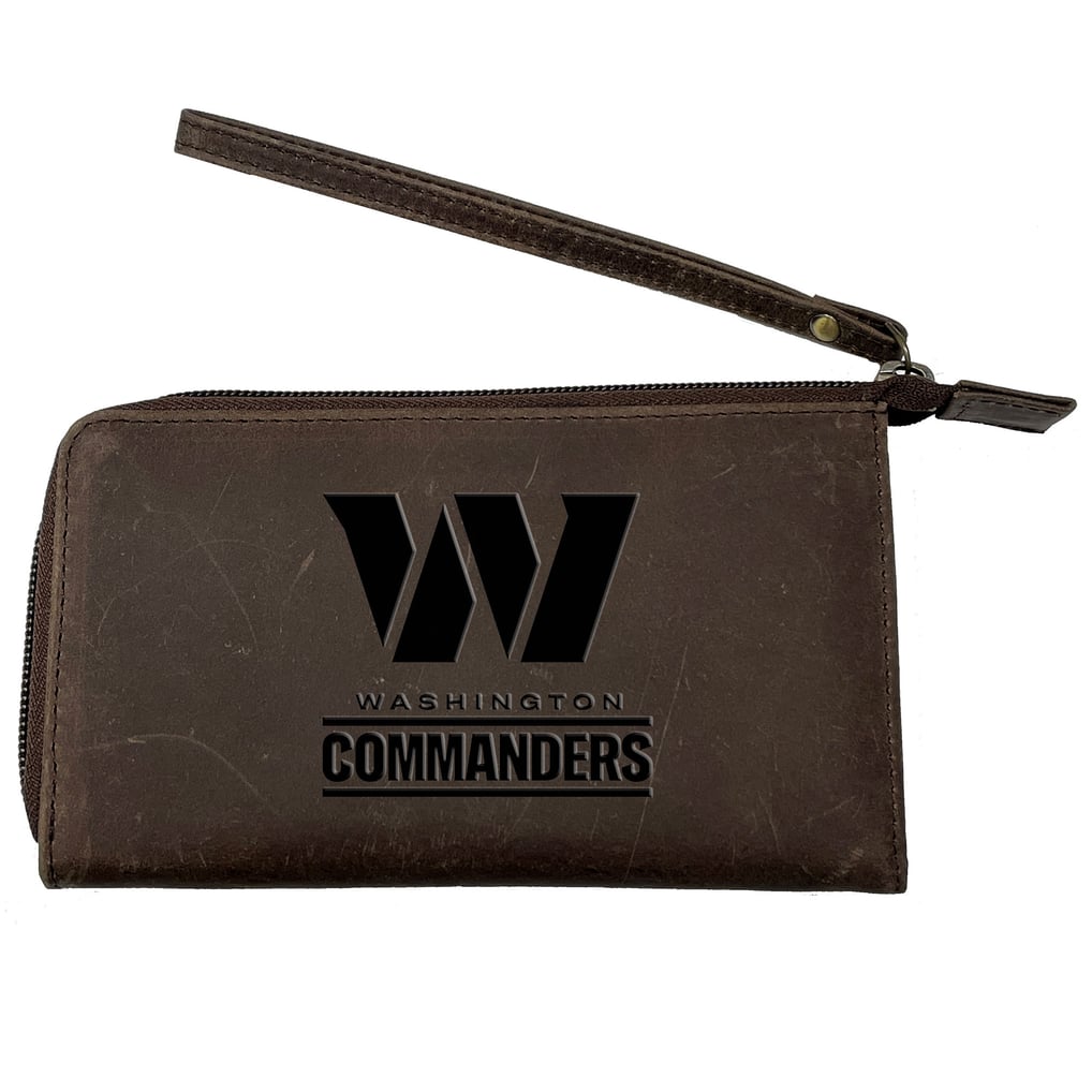 Washington Commanders Cell Phone Wristlet Wallet - Brown
