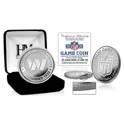 Washington Commanders Highland Mint 2025 Coin Toss Silver Coin