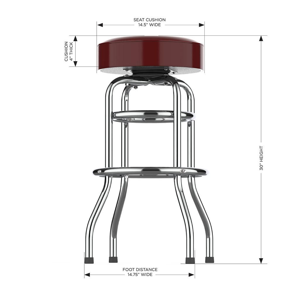  Washington Commanders Imperial Team Chrome Bar Stool