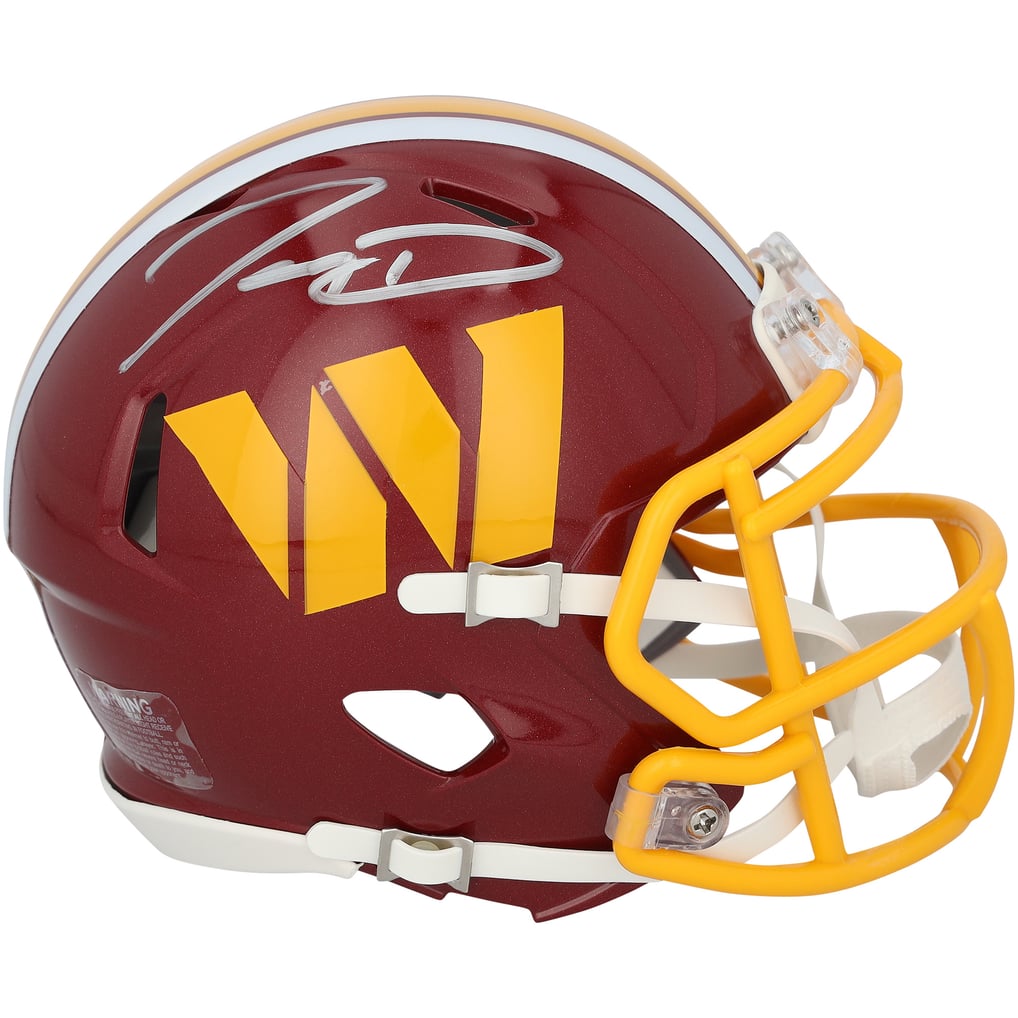 Jayden Daniels Washington Commanders Autographed Fanatics Authentic Riddell 2026 Speed Mini Helmet