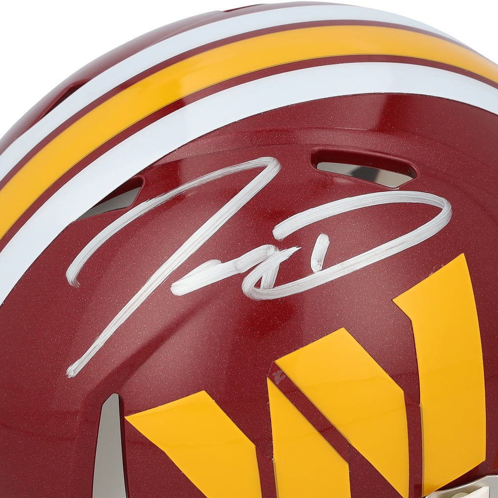 Jayden Daniels Washington Commanders Autographed Fanatics Authentic Riddell 2026 Speed Mini Helmet