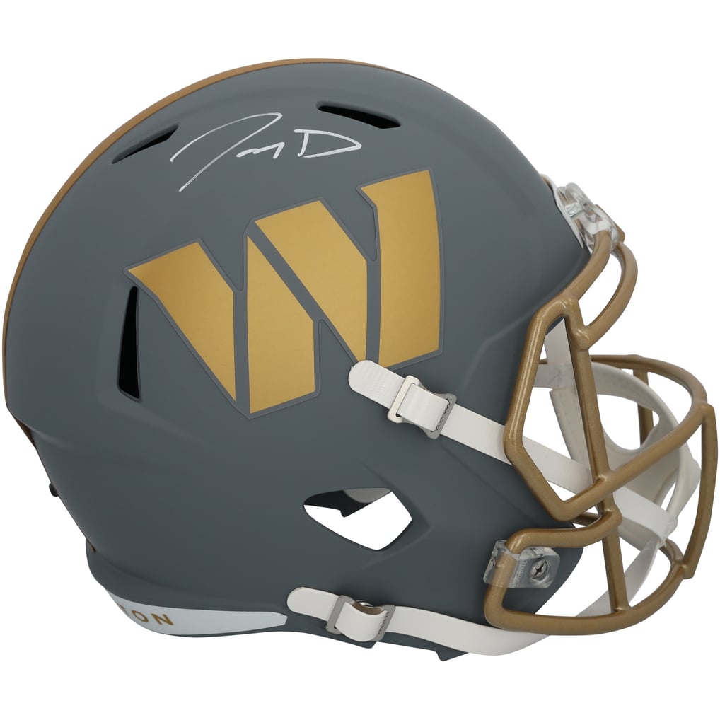Jayden Daniels Washington Commanders Autographed Fanatics Authentic Riddell Slate Speed Replica Helmet