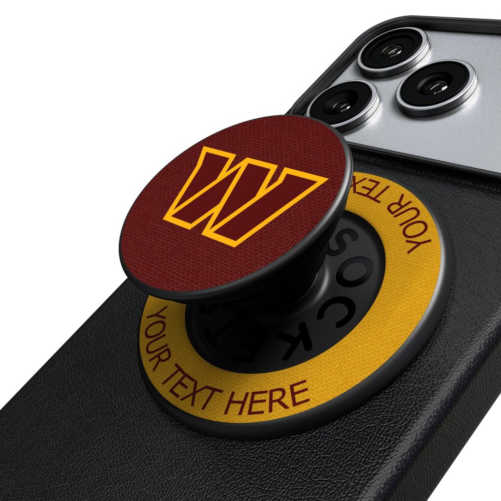 Washington Commanders Keyscaper Personalized Endzone Solid PopSockets Magnetic Phone Grip & Stand