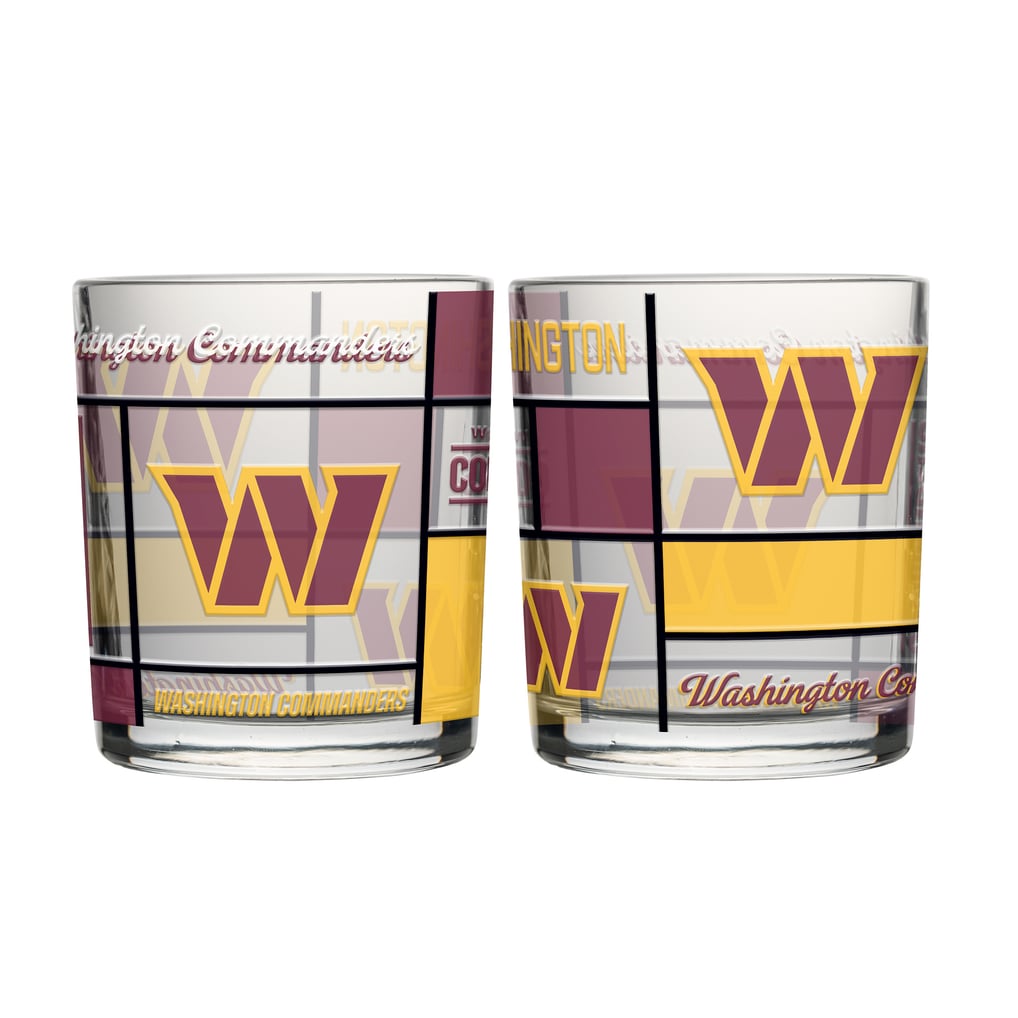 Washington Commanders Logo Brands 12oz. Quilted Stained Two-Pack Rocks Glass Set