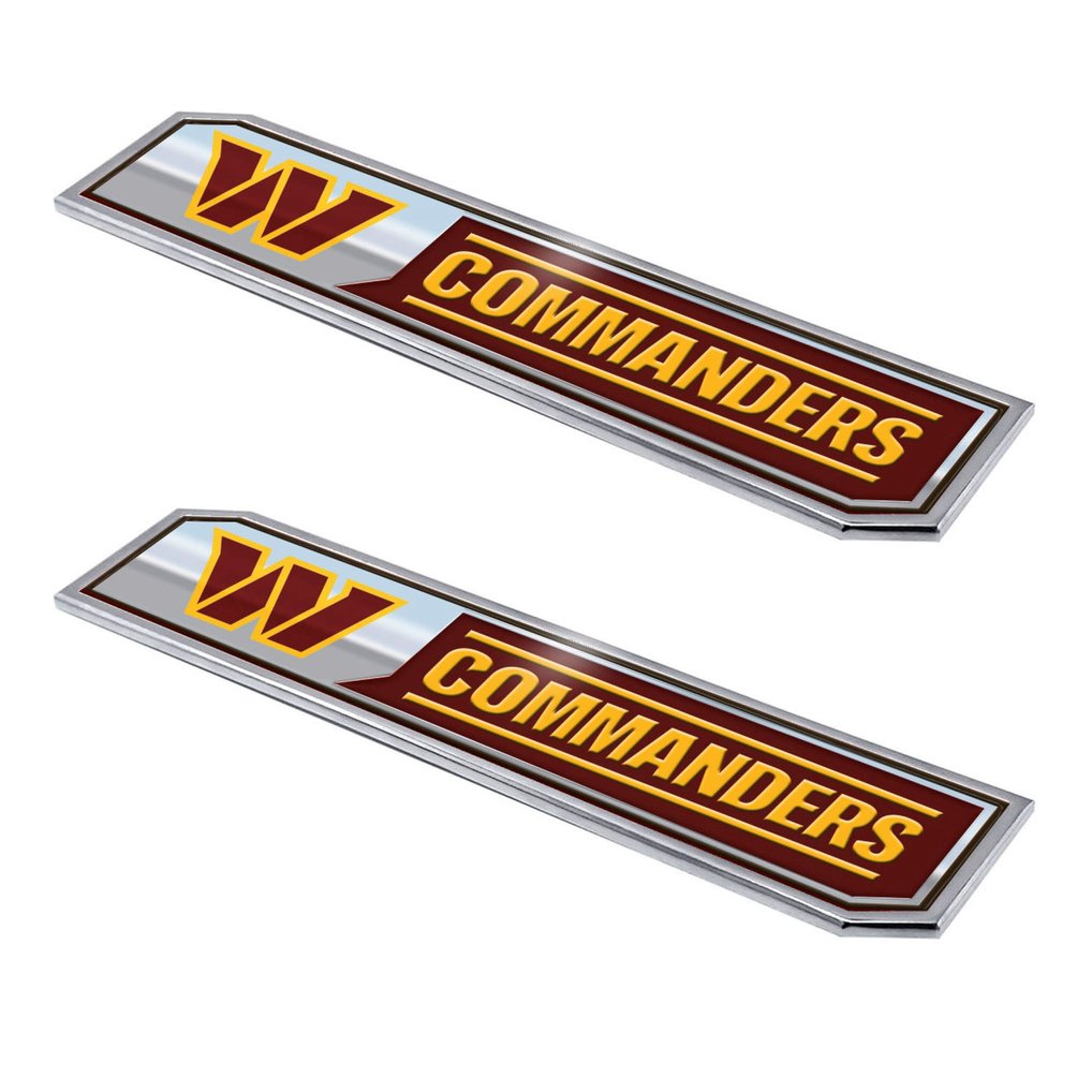  Washington Commanders Logo Brands 2-Pack Embossed Truck Emblem Set