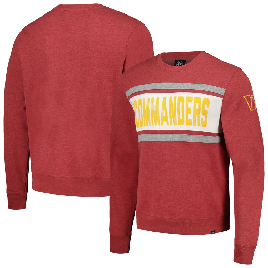 Washington Commanders '47 Bypass Tribeca Pullover Sweatshirt - Heathered Burgundy