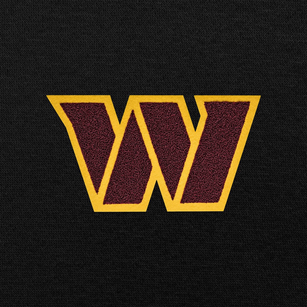 Washington Commanders Antigua Victory Chenille Pullover Hoodie - Black