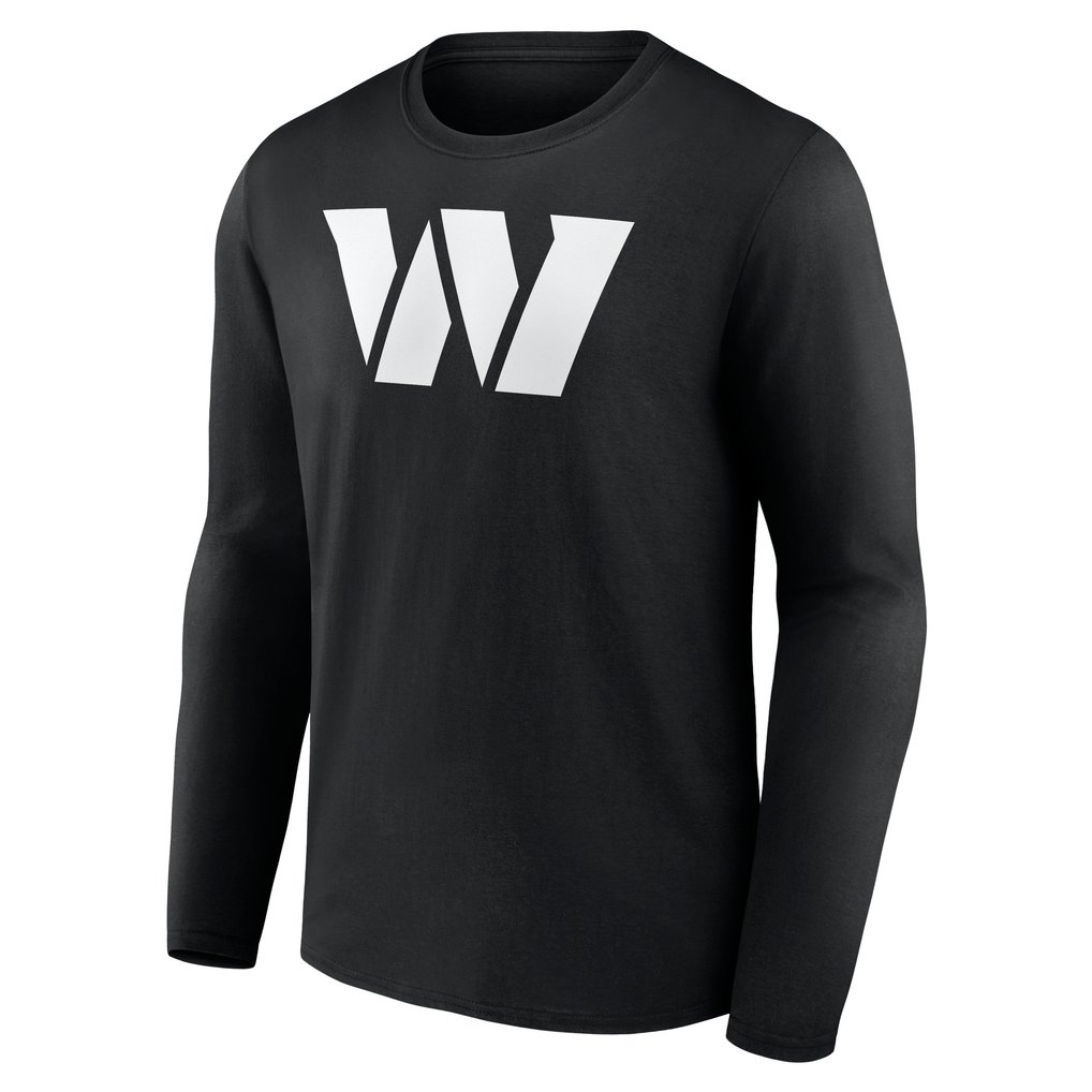 Washington Commanders Personalized Name & Number Monochrome Long Sleeve T-Shirt - Black
