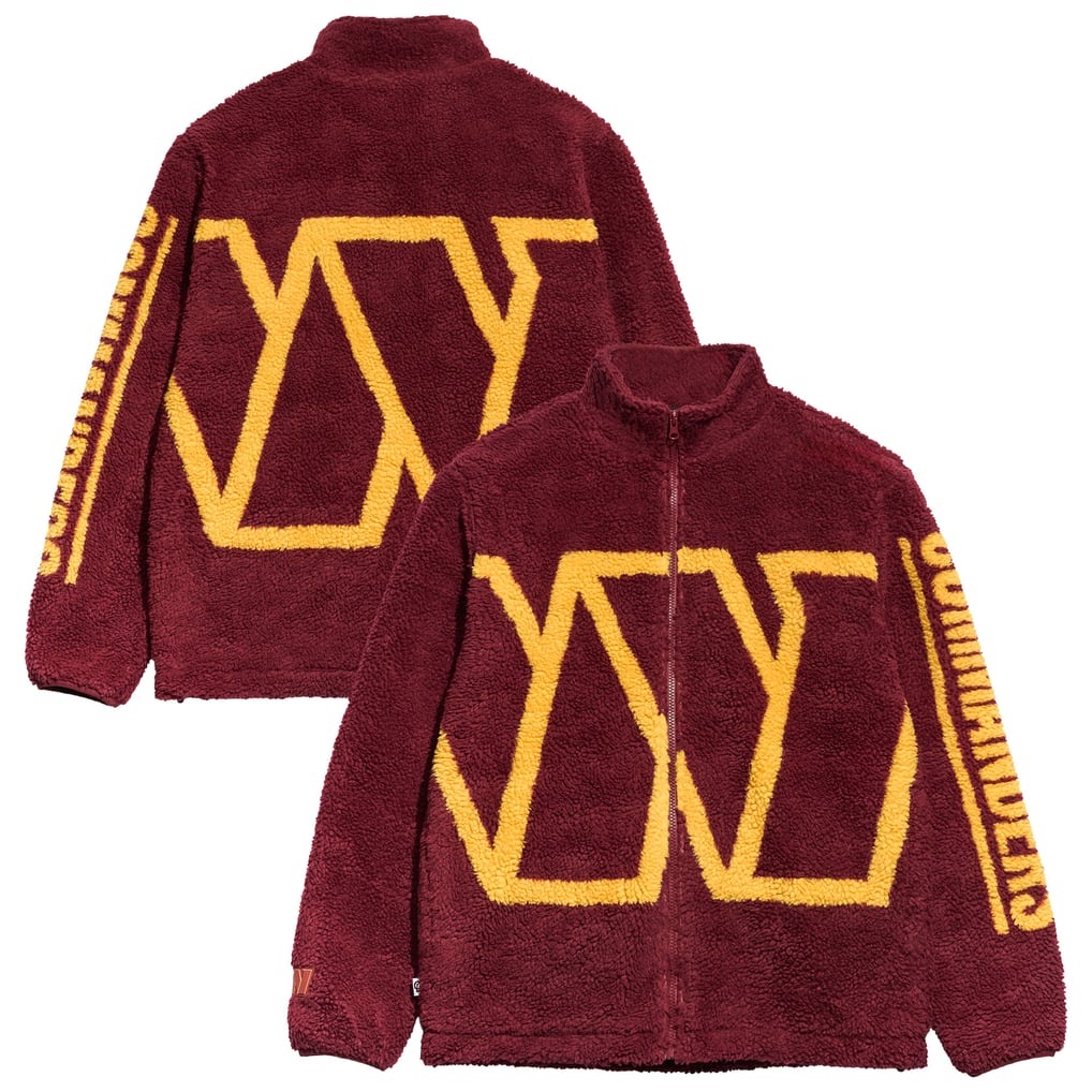 Washington Commanders Chalk Line Big Logo Full-Zip Sherpa Jacket - Burgundy