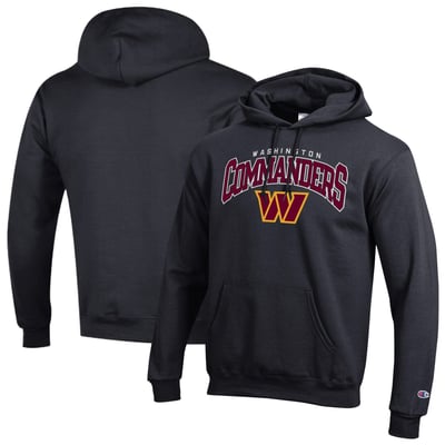 Washington Commanders Champion Powerblend Arch over Logo Hoodie - Black