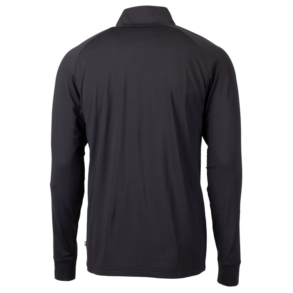  Washington Commanders Cutter & Buck Helmet Adapt Eco Knit Stretch Recycled Quarter-Zip Pullover Top - Black