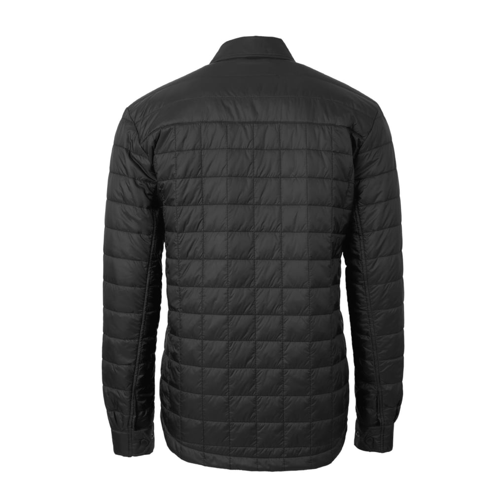  Washington Commanders Cutter & Buck Helmet Rainier PrimaLoft Eco Insulated Quilted Button-Up Shacket - Black