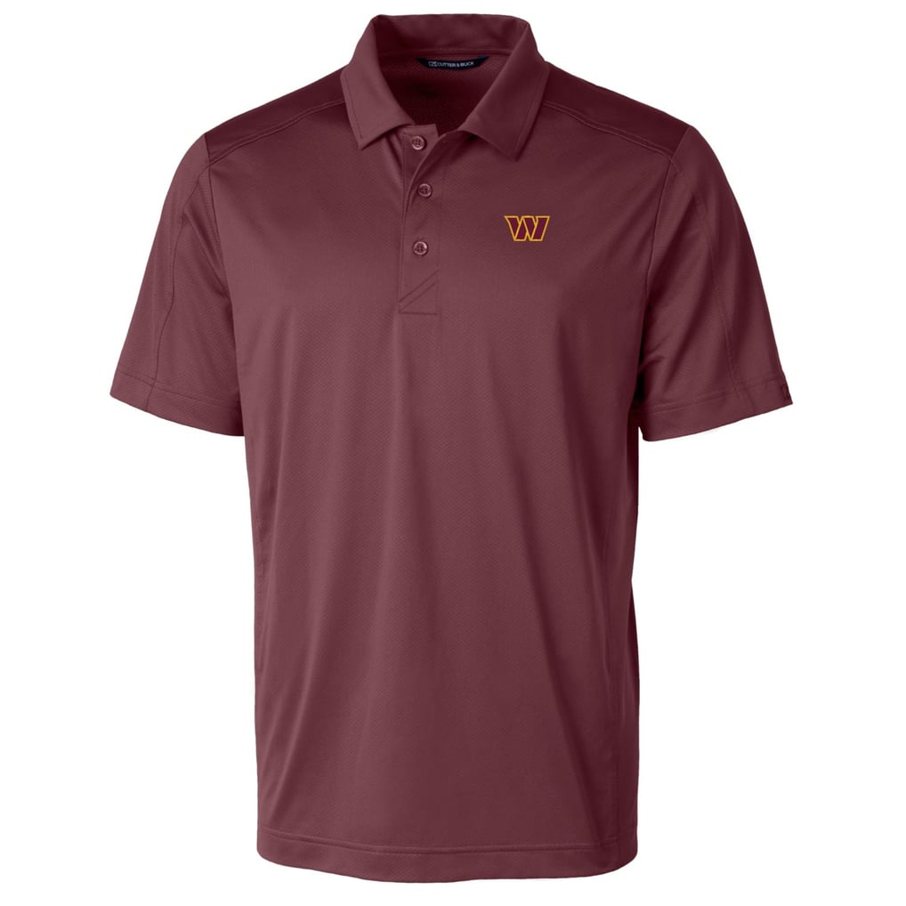 Washington Commanders Cutter & Buck Prospect DryTec Textured Stretch Polo - Burgundy