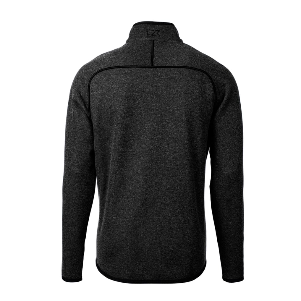  Washington Commanders Cutter & Buck Helmet Mainsail Sweater-Knit Full-Zip Jacket - Charcoal