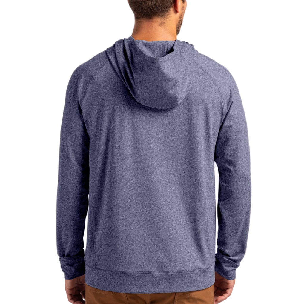 Washington Commanders Cutter & Buck Adapt Americana Knit Recycled Raglan Pullover Hoodie - Heather Navy
