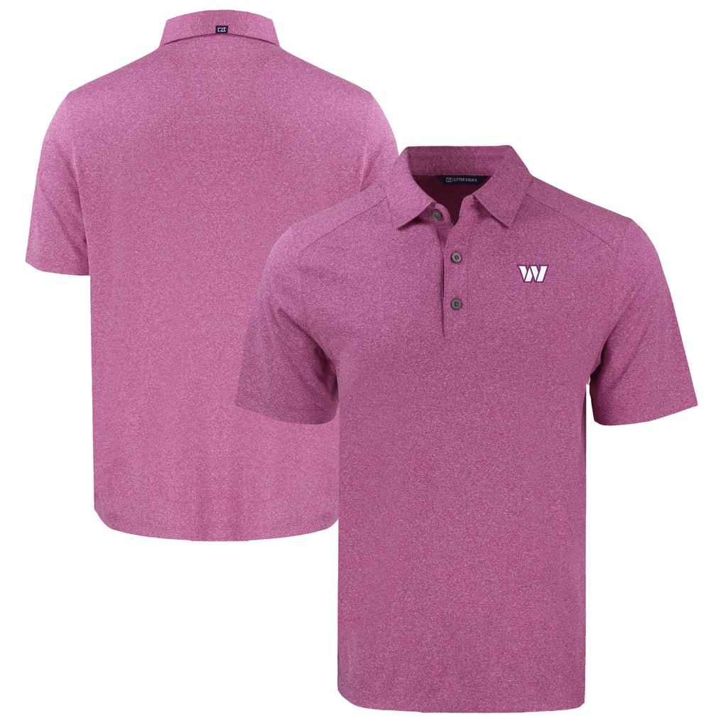 Washington Commanders Cutter & Buck Forge Eco Stretch Recycled Polo - Heather Pink