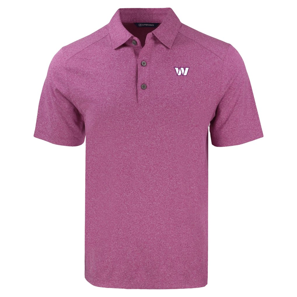 Washington Commanders Cutter & Buck Forge Eco Stretch Recycled Polo - Heather Pink