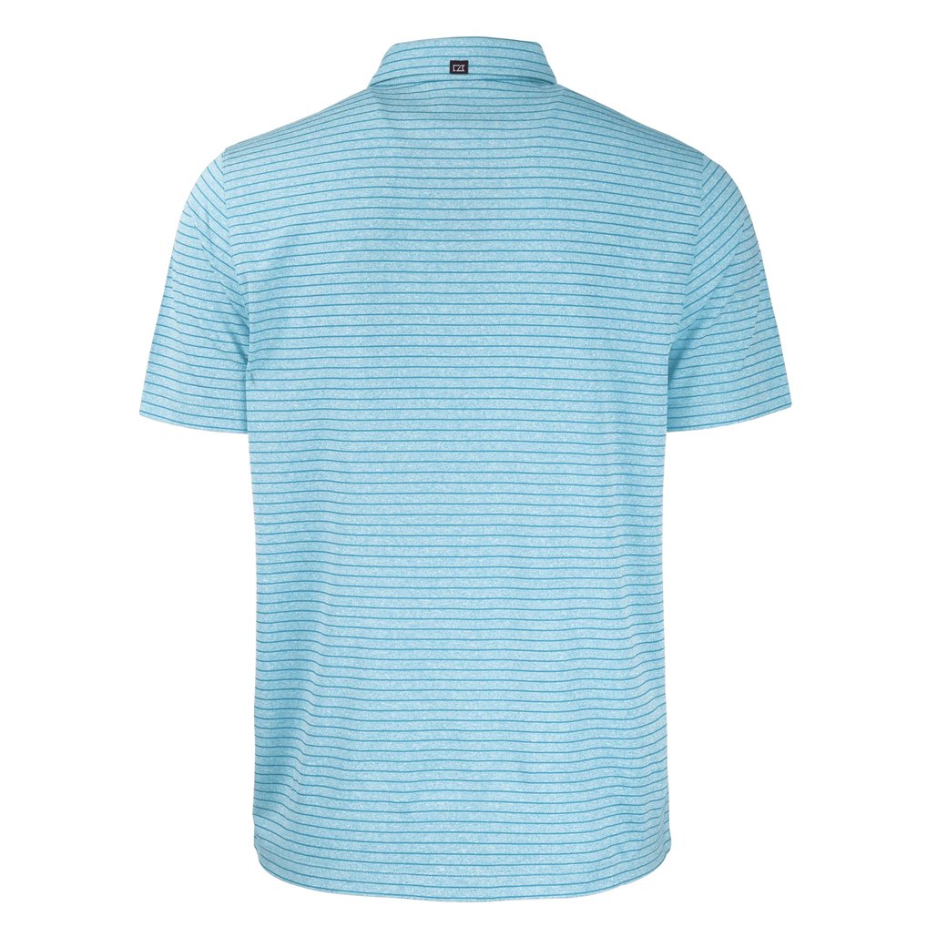 Washington Commanders Cutter & Buck Men's Forge Eco Heathered Stripe Stretch Recycled Polo - Mint