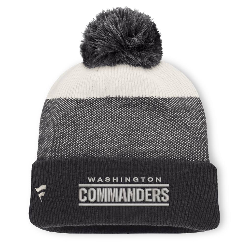 Washington Commanders Fanatics Cuffed Knit Hat with Pom - Charcoal/Gray