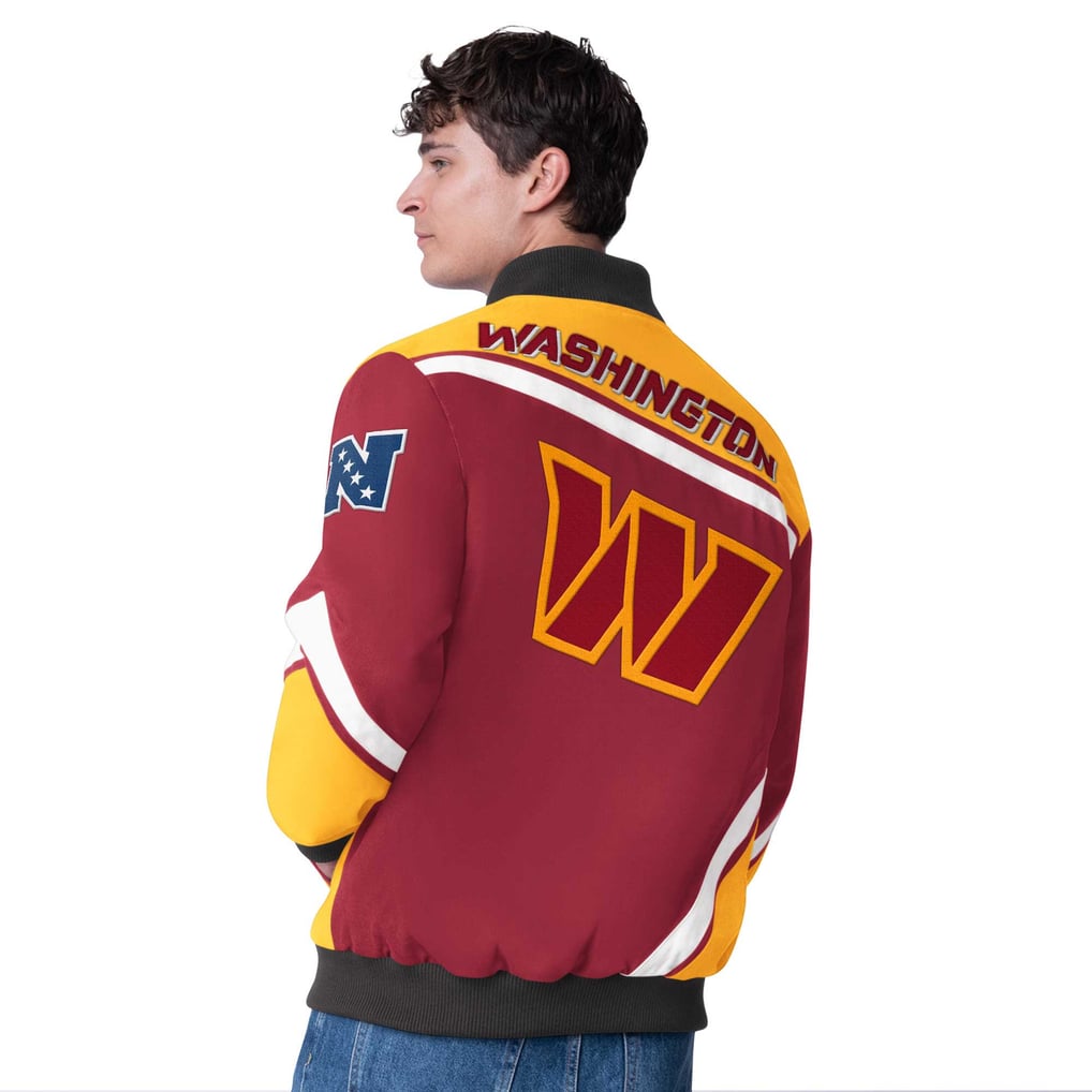  Washington Commanders G-III Extreme Maximum Racing Full-Snap Jacket- Burgundy