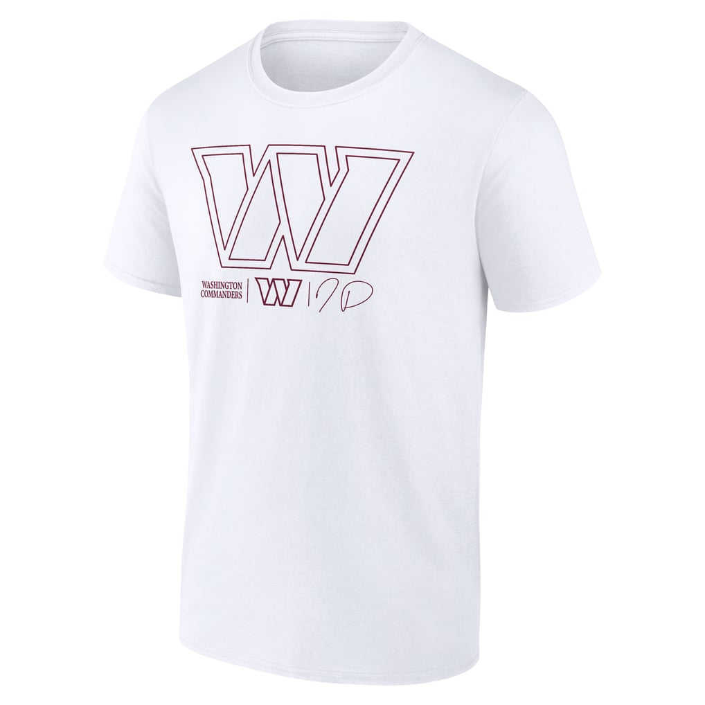 Jayden Daniels Washington Commanders Tonal Name & Number T-Shirt - White