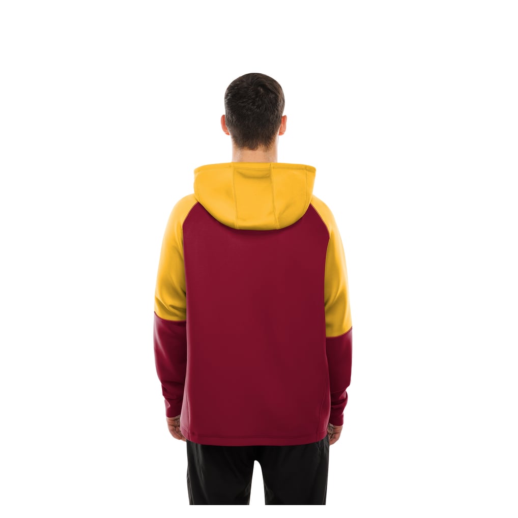  Washington Commanders New Era Combine Authentic Color Block Raglan Pullover Hoodie - Burgundy