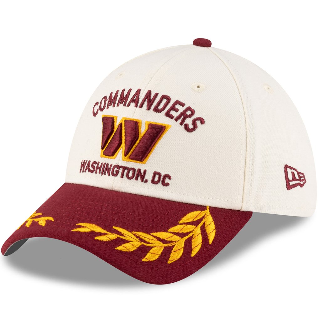  Washington Commanders New Era 2025 NFL Draft 39THIRTY Flex Hat - Cream/Burgundy