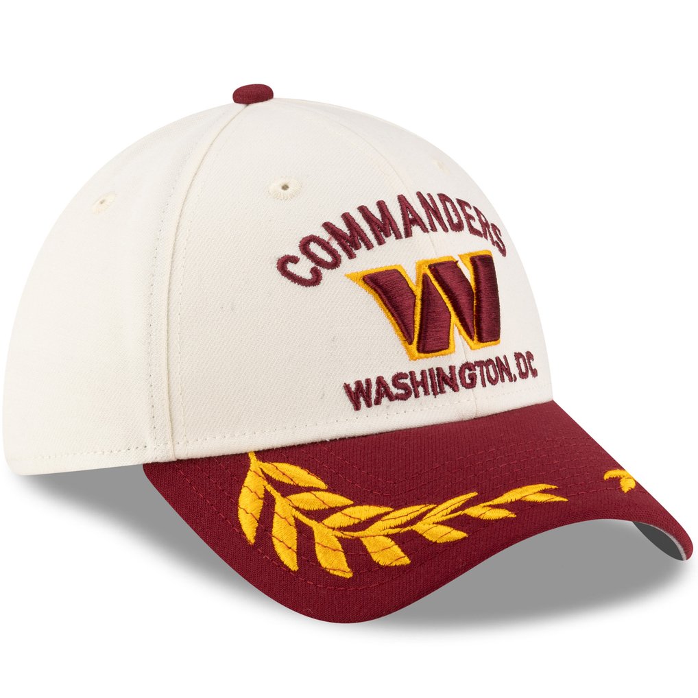  Washington Commanders New Era 2025 NFL Draft 39THIRTY Flex Hat - Cream/Burgundy