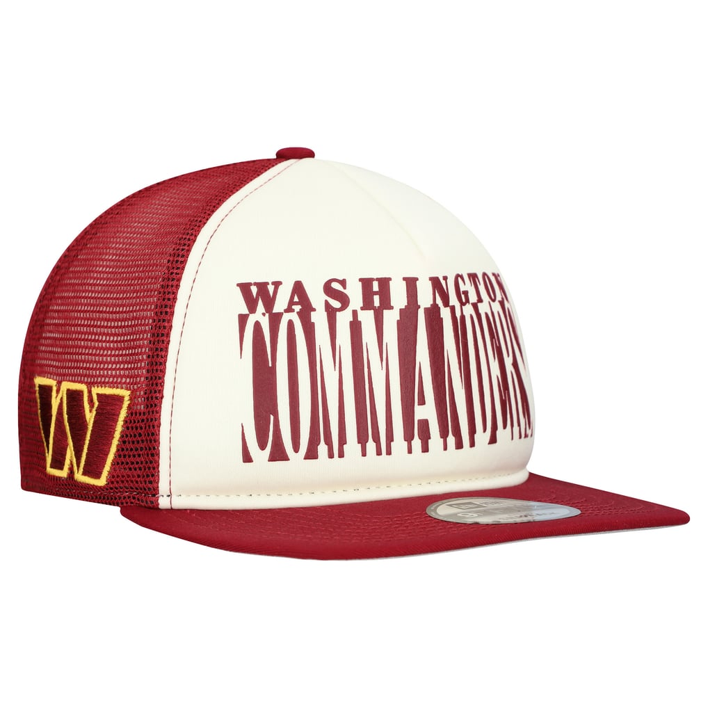 Washington Commanders New Era  Cutout A-Frame 9FIFTY Snapback Hat - Cream/Burgundy
