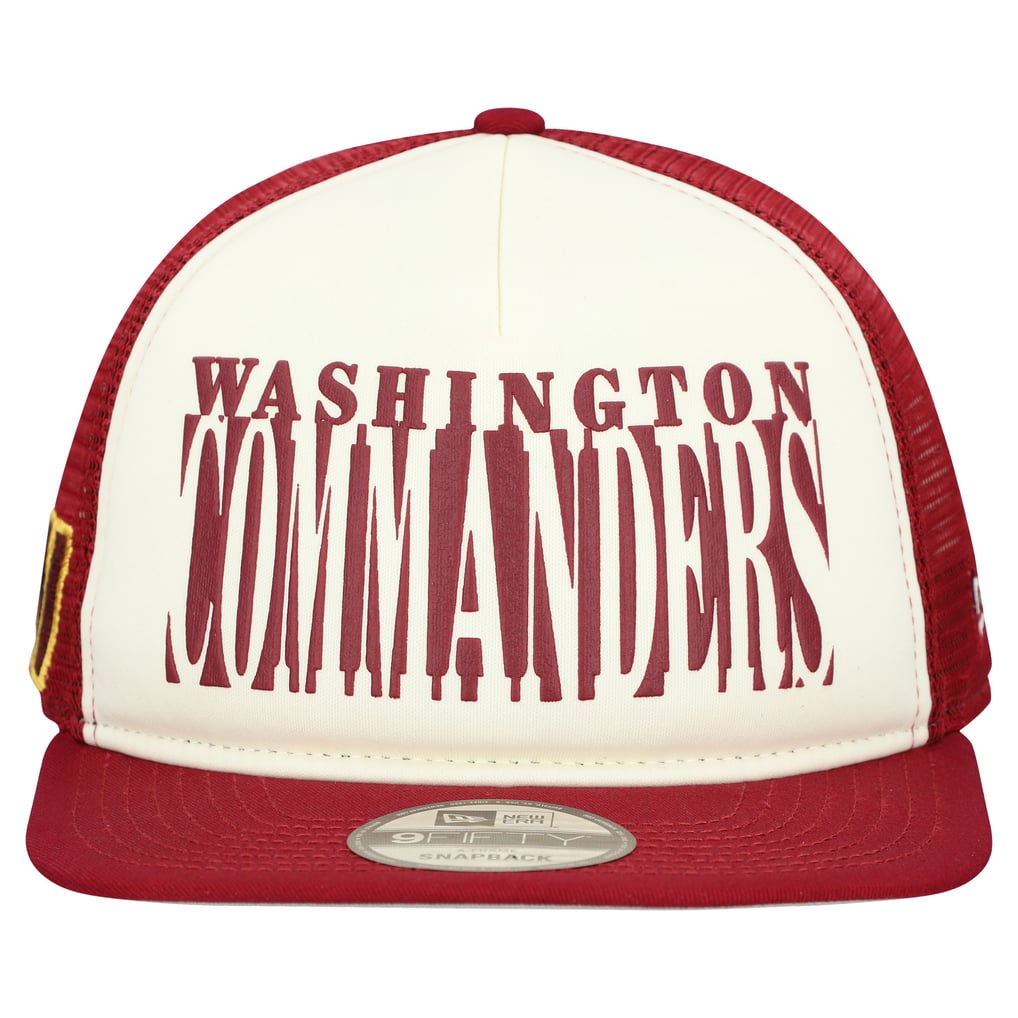 Washington Commanders New Era  Cutout A-Frame 9FIFTY Snapback Hat - Cream/Burgundy