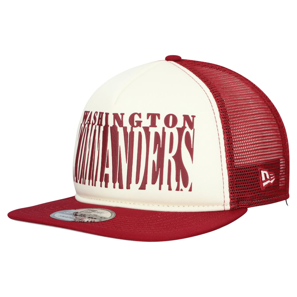 Washington Commanders New Era  Cutout A-Frame 9FIFTY Snapback Hat - Cream/Burgundy