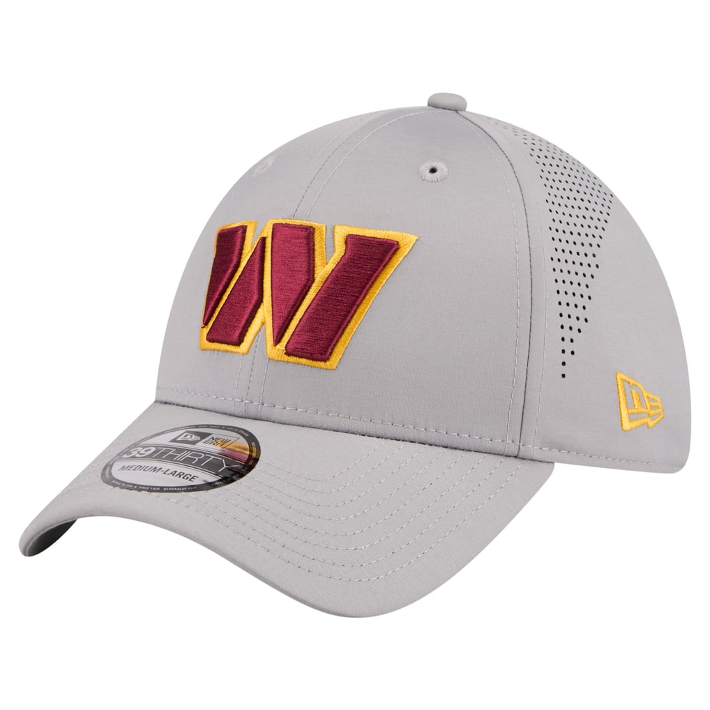  Washington Commanders New Era Perforated 39THIRTY Flex Hat - Gray