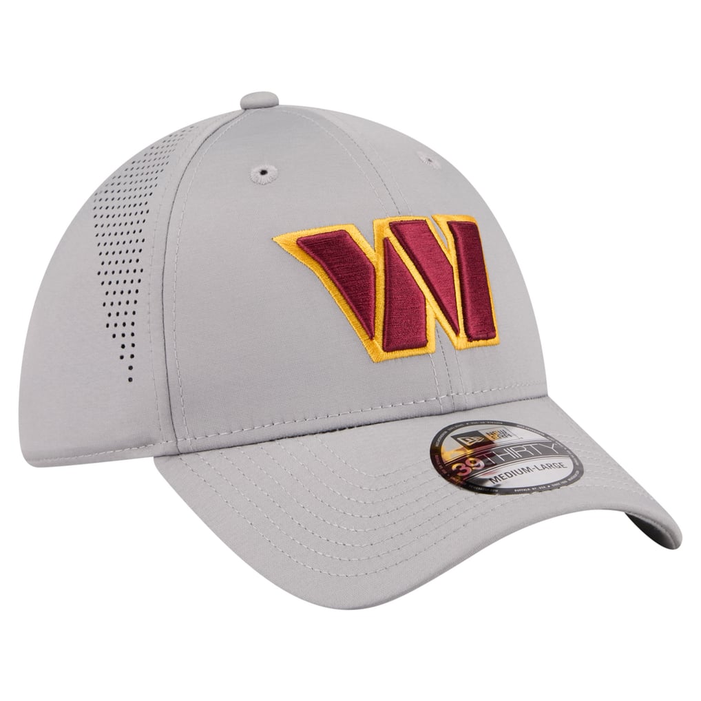  Washington Commanders New Era Perforated 39THIRTY Flex Hat - Gray