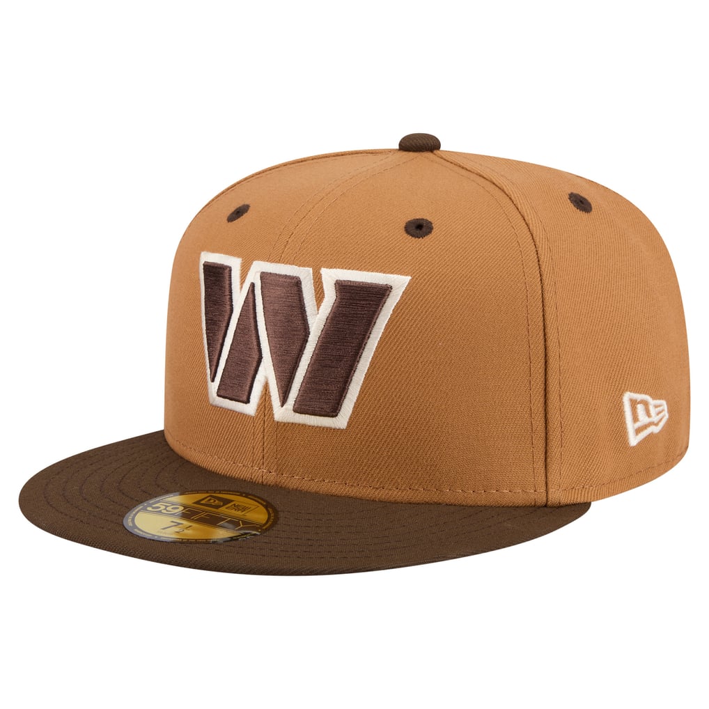  Washington Commanders New Era Two-Tone Walnut 59FIFTY Fitted Hat - Light Brown/Dark Brown