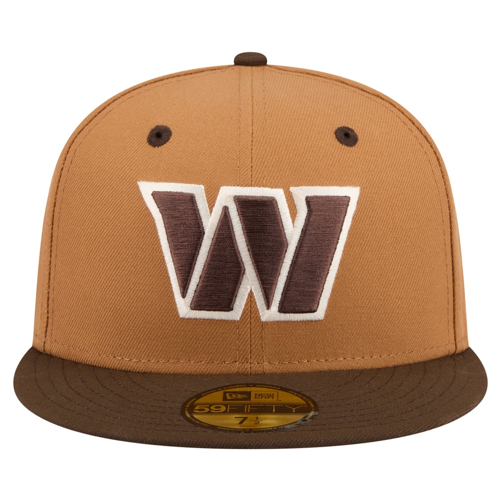  Washington Commanders New Era Two-Tone Walnut 59FIFTY Fitted Hat - Light Brown/Dark Brown