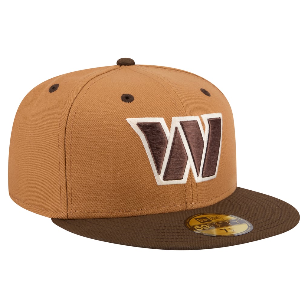  Washington Commanders New Era Two-Tone Walnut 59FIFTY Fitted Hat - Light Brown/Dark Brown