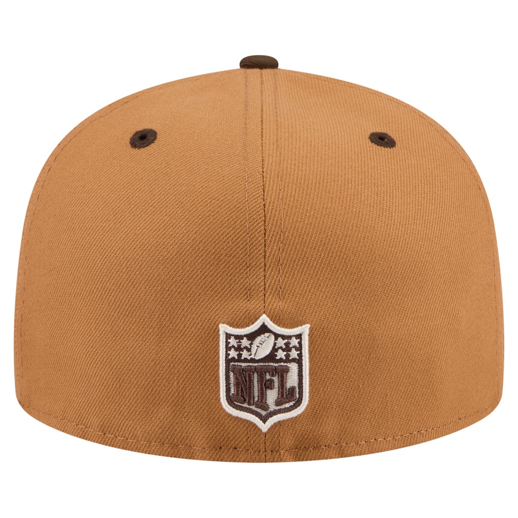  Washington Commanders New Era Two-Tone Walnut 59FIFTY Fitted Hat - Light Brown/Dark Brown