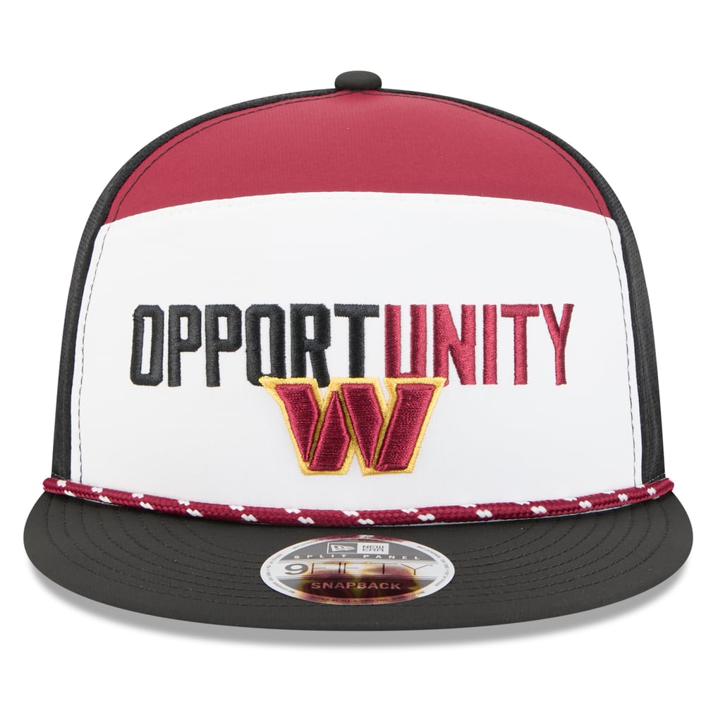 Washington Commanders New Era 2025 Inspire Change Split Panel 9FIFTY Snapback Hat - White/Black