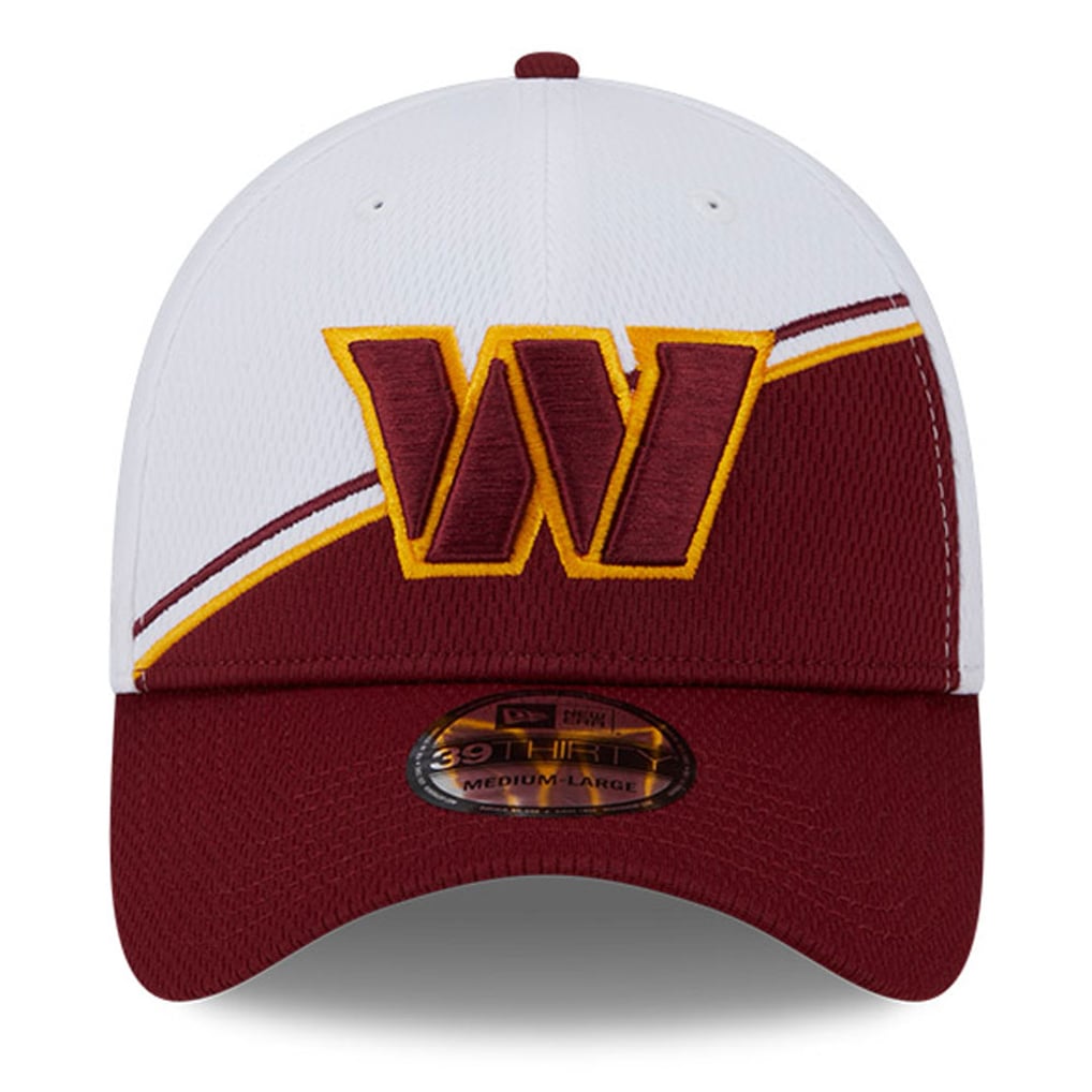  Washington Commanders New Era 2023 Sideline 39THIRTY Flex Hat - White/Burgundy