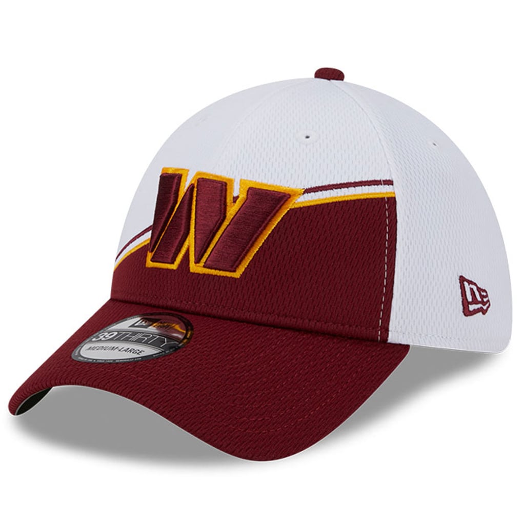  Washington Commanders New Era 2023 Sideline 39THIRTY Flex Hat - White/Burgundy