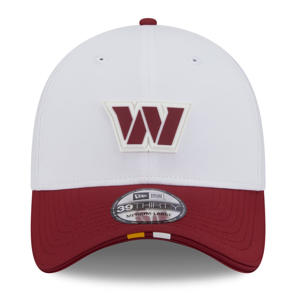  Washington Commanders New Era 2025 NFL Training Camp 39THIRTY Flex Hat - White/Burgundy
