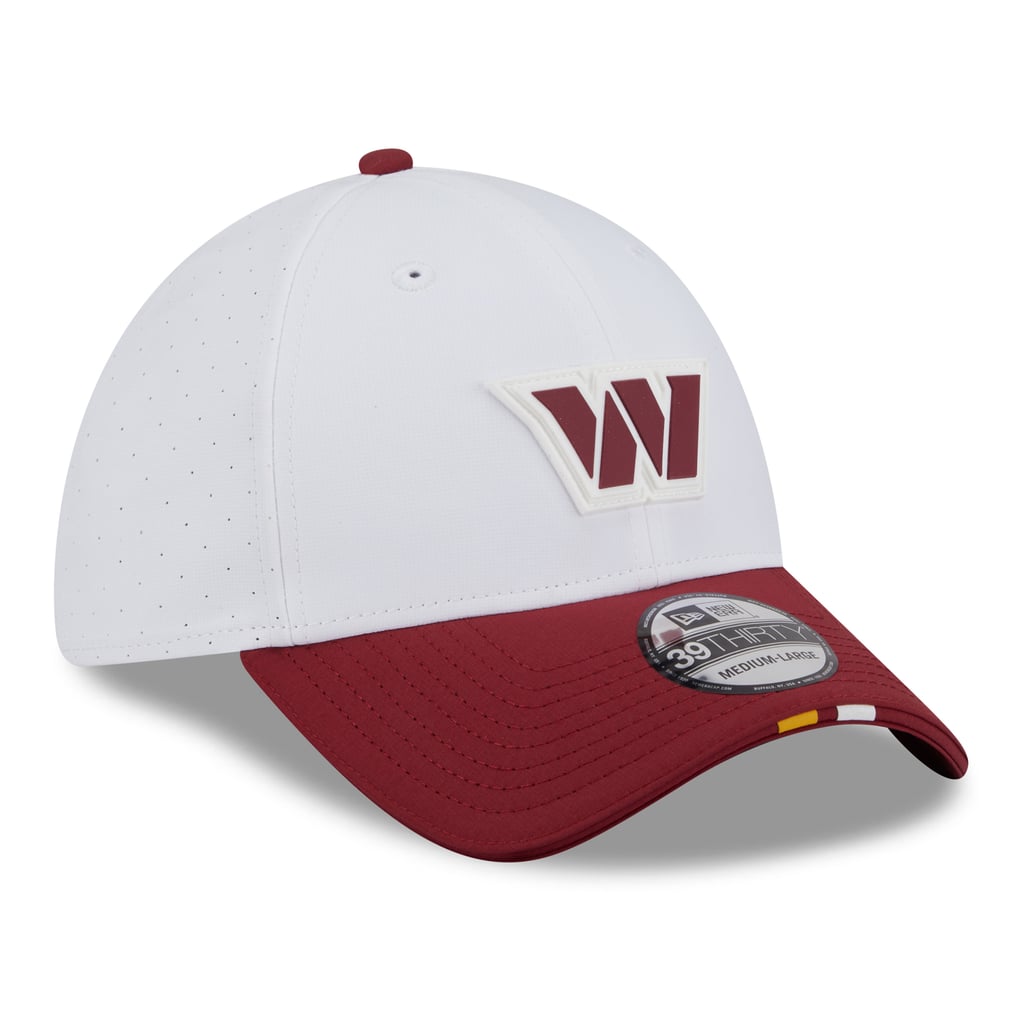  Washington Commanders New Era 2025 NFL Training Camp 39THIRTY Flex Hat - White/Burgundy
