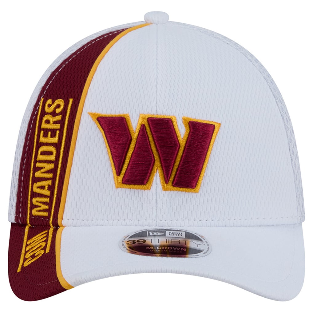 Washington Commanders New Era Dash 39THIRTY M-Crown Flex Hat - White/Burgundy