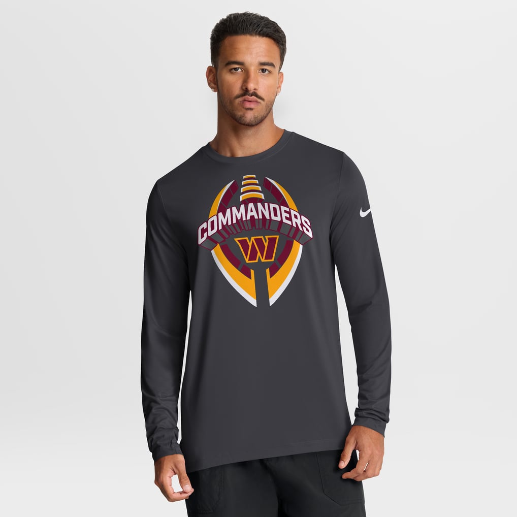 Washington Commanders Nike Primetime Legend Icon Performance Long Sleeve T-Shirt - Anthracite