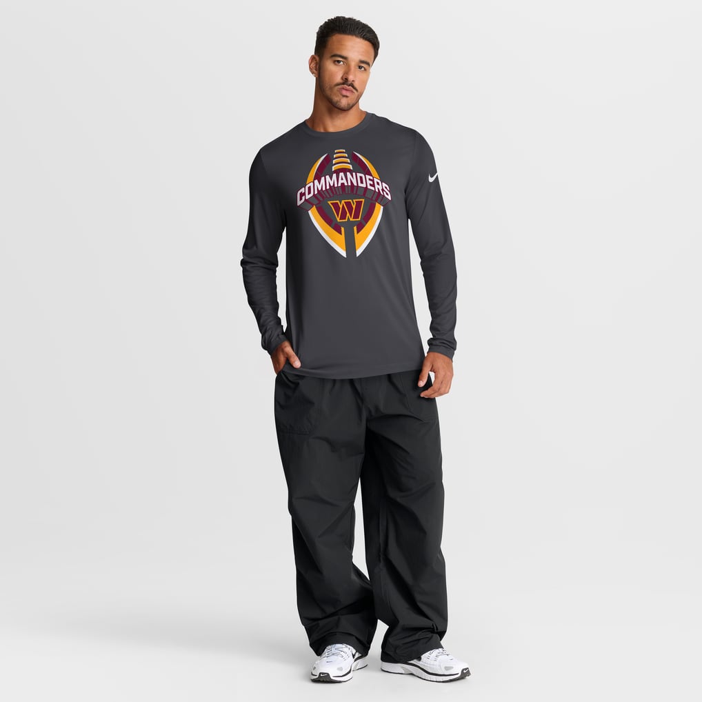 Washington Commanders Nike Primetime Legend Icon Performance Long Sleeve T-Shirt - Anthracite