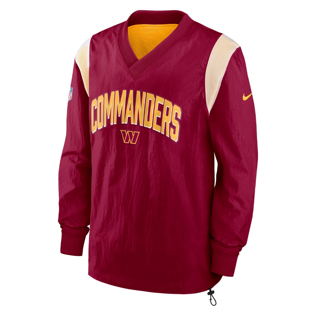 Washington Commanders Nike Sideline Athletic Stack V-Neck Pullover Windshirt Jacket - Burgundy