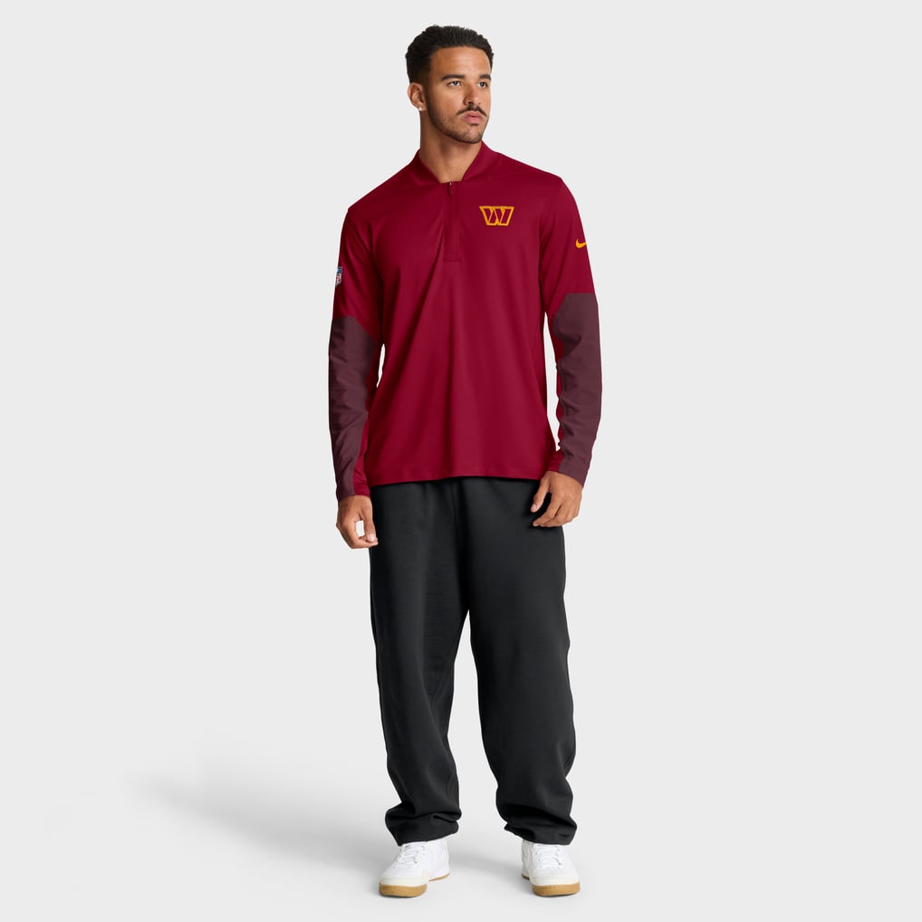 Washington Commanders Nike Sideline Dri-FIT Half-Zip Pullover - Burgundy