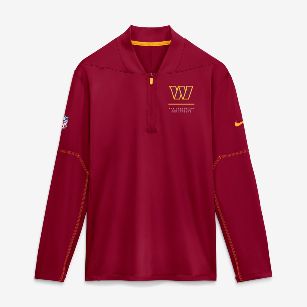 Washington Commanders Nike Sideline Logo Glory Midweight Dri-FIT Half-Zip Pullover - Burgundy