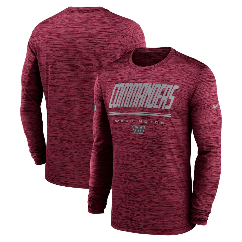 Washington Commanders Nike Sideline Offensive Transition Velocity Dri-FIT Long Sleeve T-Shirt - Burgundy