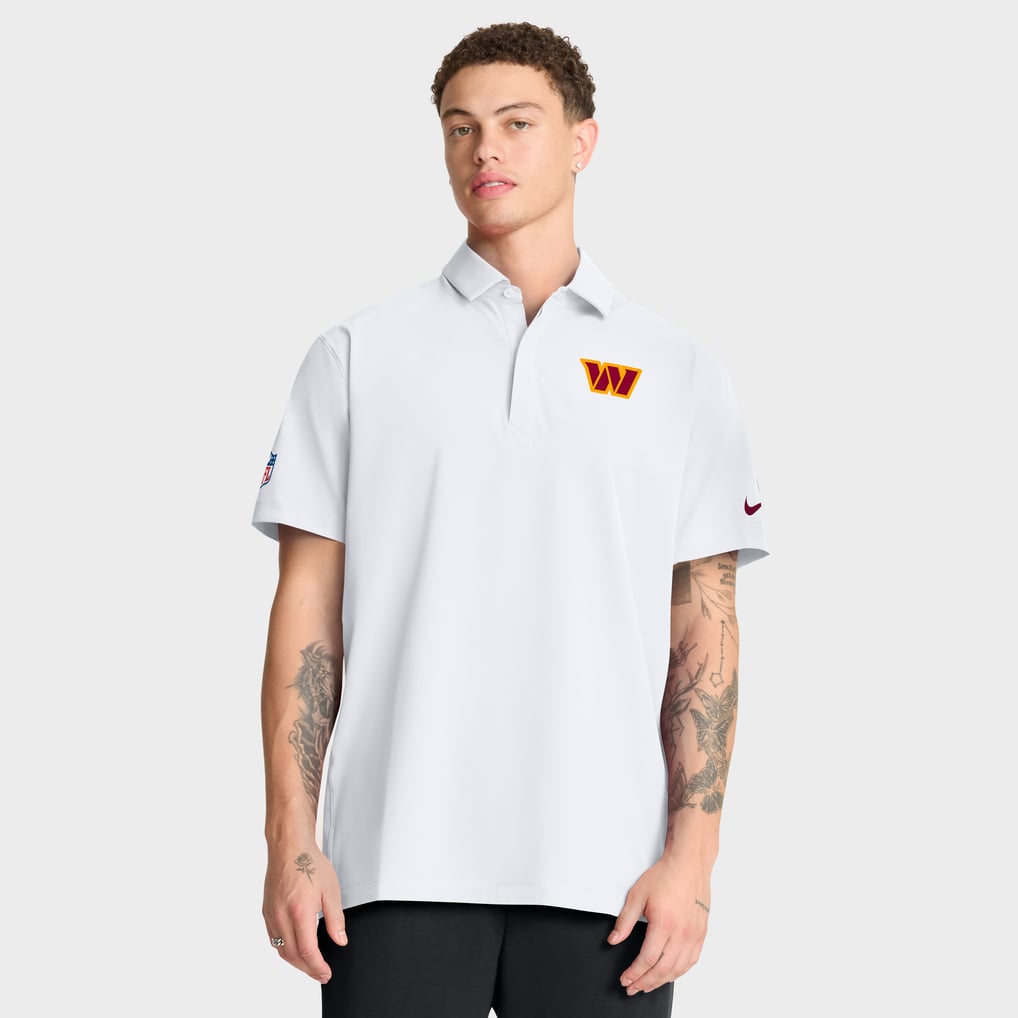 Washington Commanders Nike Sideline Woven Dri-FIT Polo - White